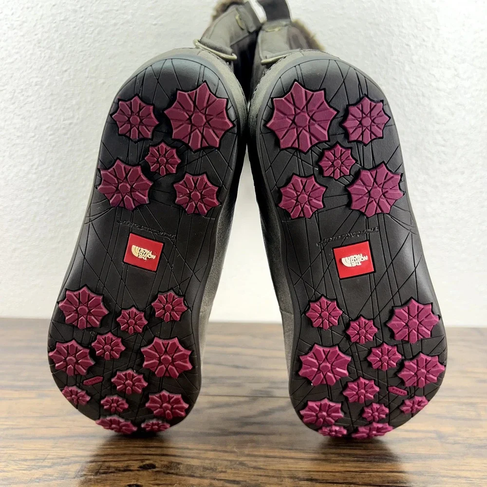 The North Face Womens Boots Size 6 Abby Brown Suede Waterproof Faux Fur 200 Gram